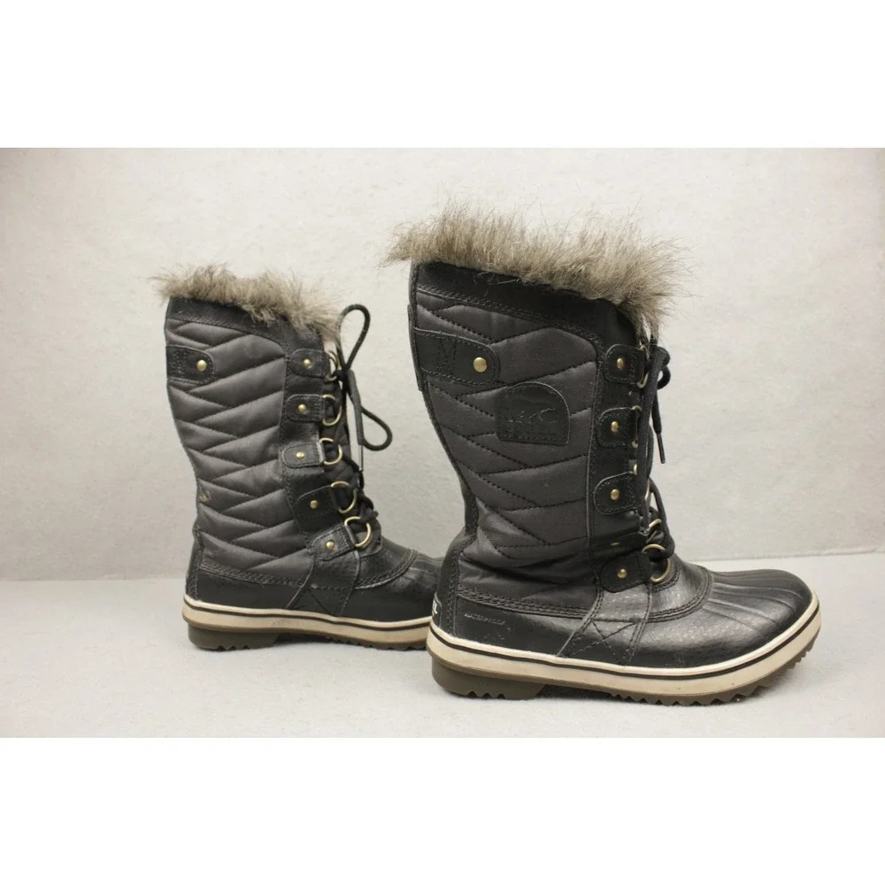 Sorel Snow‎ Boots Womens 6.5 US Waterproof Gorpcore Rubber Toe Black Ankle Boot
